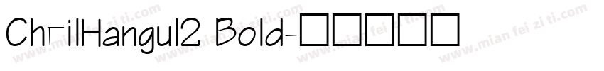 CheilHangul2 Bold字体转换